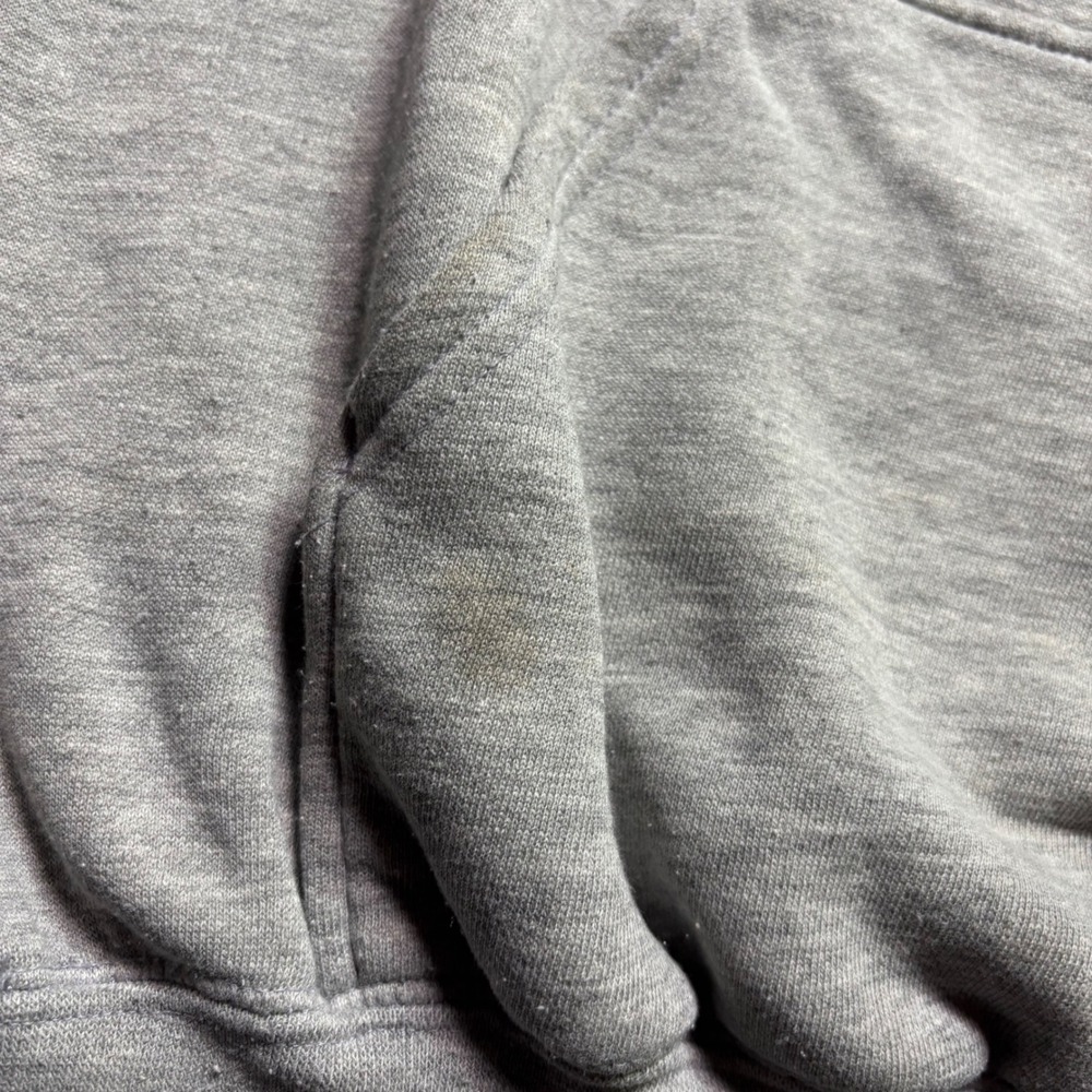 Vintage Pepsi Hoodie Gray Chenille Logo Pullover Sweatshirt Mens XL Heavyweight - Picture 3 of 6